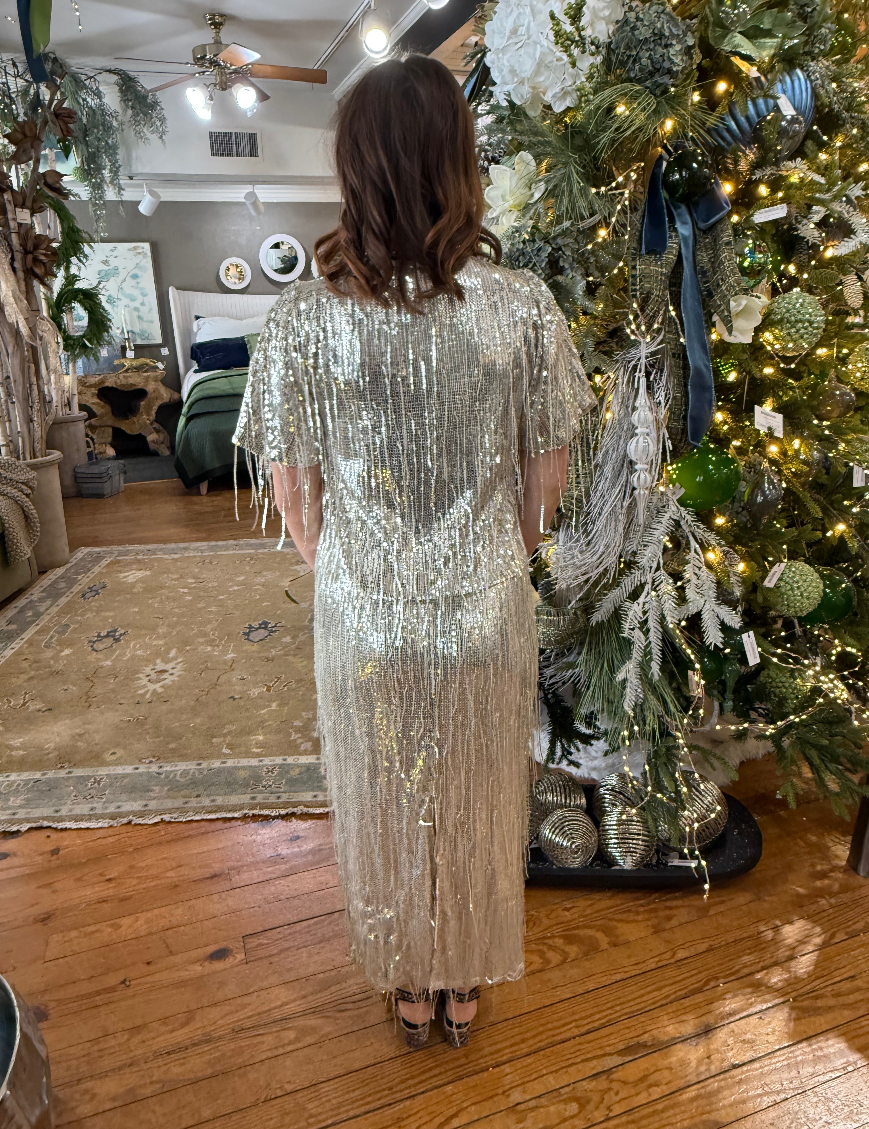 Gracie Sequin Fringe Skirt