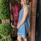 Raye Embroidered Denim Dress