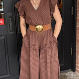 Kenna Ruffled Midi Dress