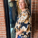 Susan Floral V-Neck Blouse