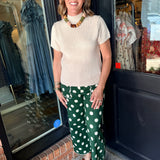 Debra Polka Dot Scallop Pants