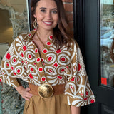 Kayleigh Collared Print Midi Dress