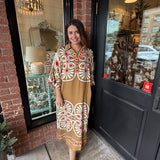 Kayleigh Collared Print Midi Dress