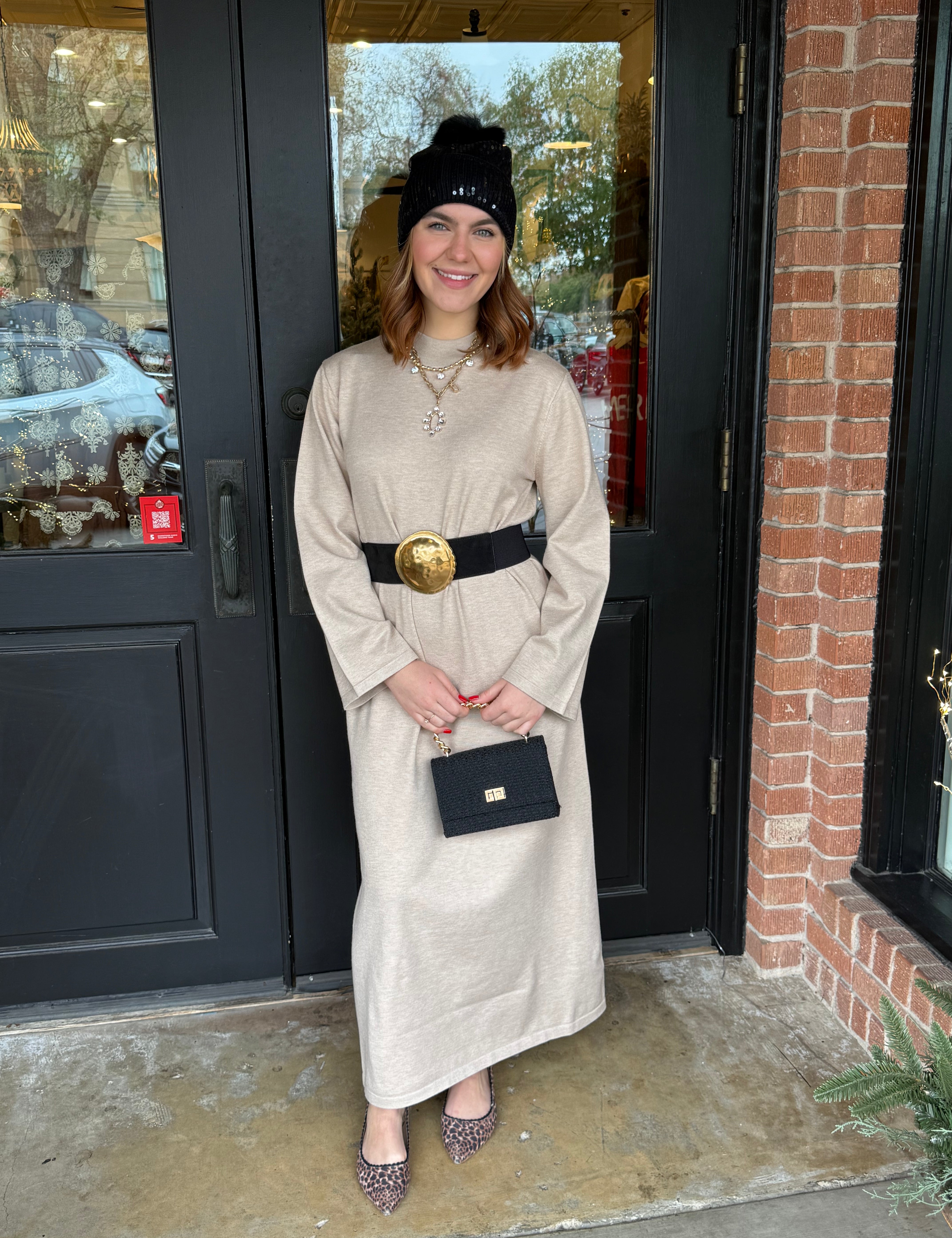 Rosalie Knit Sweater Dress