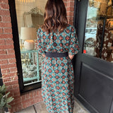 Reagan High Collar Print Dress