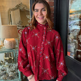 Lila Floral Button Up Top