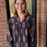Lenny Floral Button Down Top