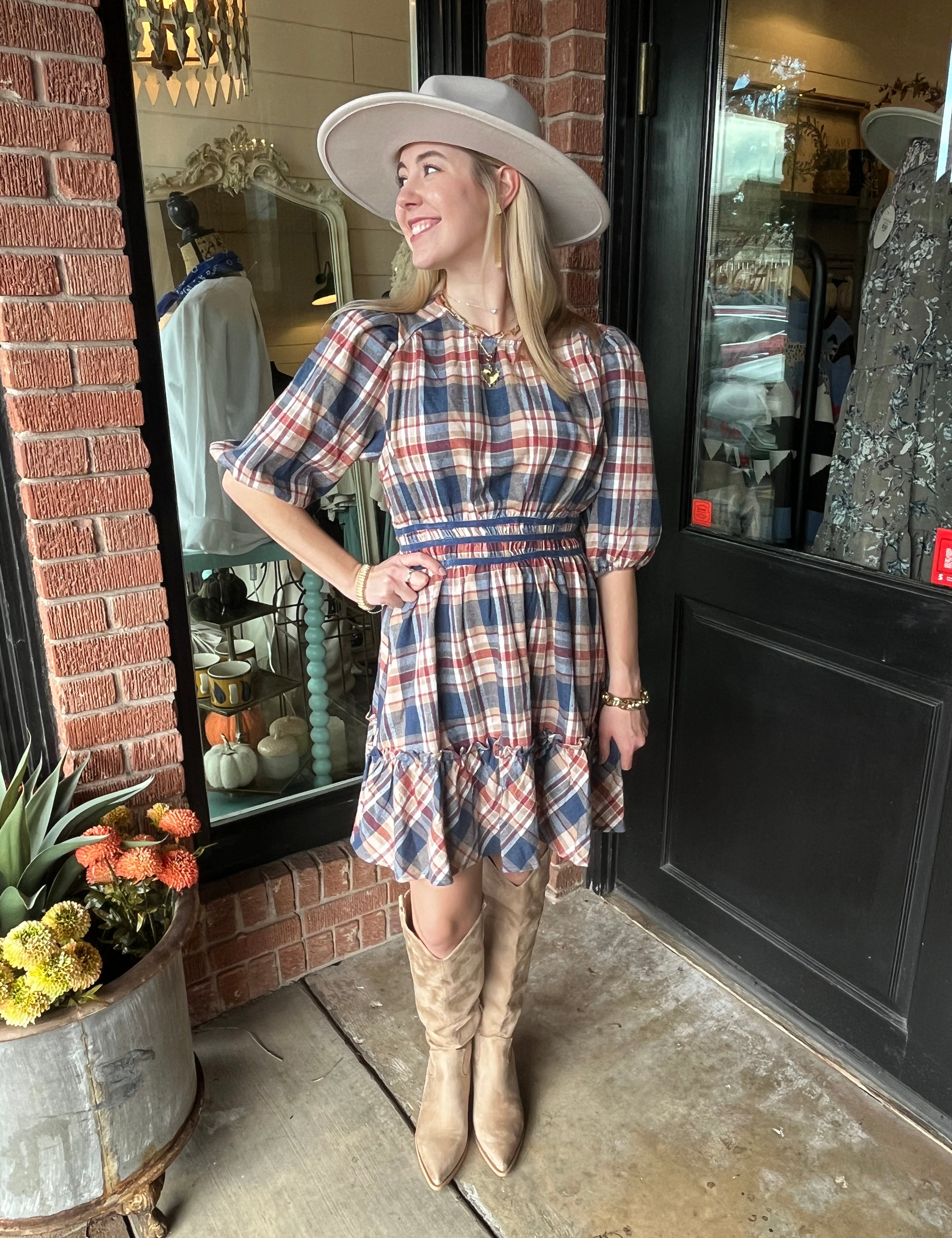 Jennifer Plaid dress