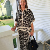 Randi Zebra Top & Pant Set