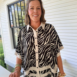 Randi Zebra Top & Pant Set