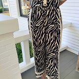 Randi Zebra Top & Pant Set