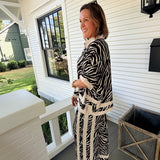 Randi Zebra Top & Pant Set