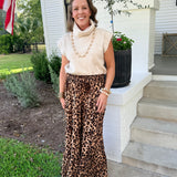 Kira Leopard Tiered Midi Skirt