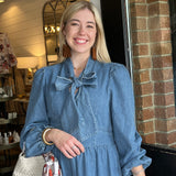 Brice Bow Denim Dress