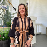 Birdie Printed Belted Shirt Dress