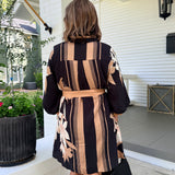 Birdie Printed Belted Shirt Dress