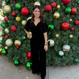 Melanie Velvet Jumpsuit w/ Pockets