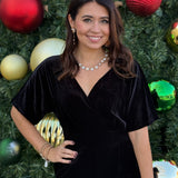 Melanie Velvet Jumpsuit w/ Pockets