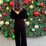 Melanie Velvet Jumpsuit w/ Pockets