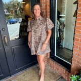 Roslyn Leopard Mini Dress