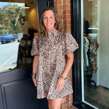 Roslyn Leopard Mini Dress