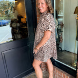 Roslyn Leopard Mini Dress