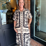 Sara Boho Floral Midi Dress