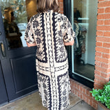 Sara Boho Floral Midi Dress
