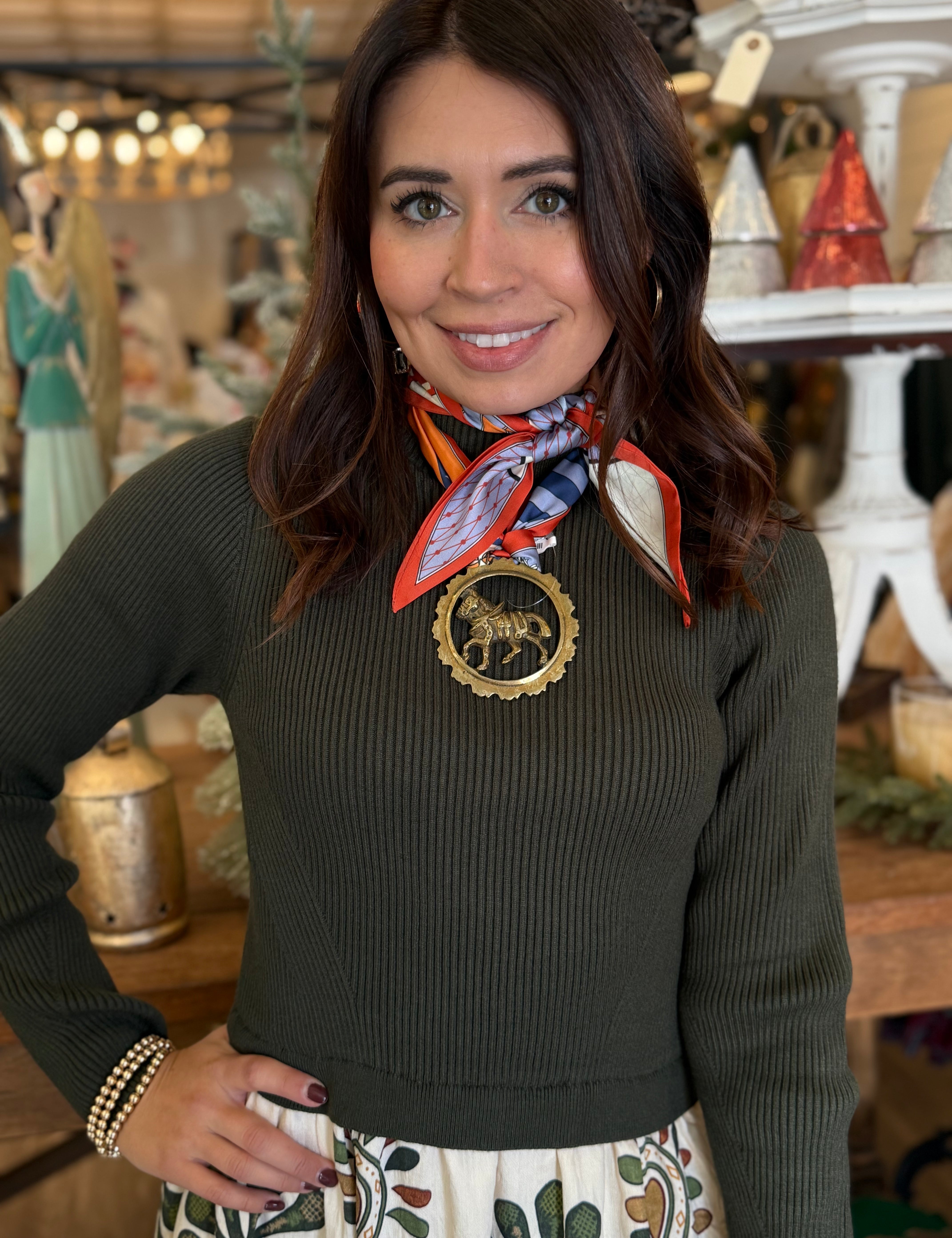 Francesca Contrast Knit Maxi Dress