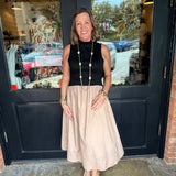 Cheyenne Mixed Media Midi Dress