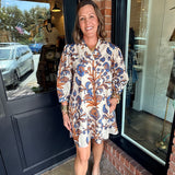 Nina Floral Puff Sleeve Mini Dress