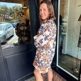 Nina Floral Puff Sleeve Mini Dress