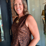 Annie Leopard Suede Top