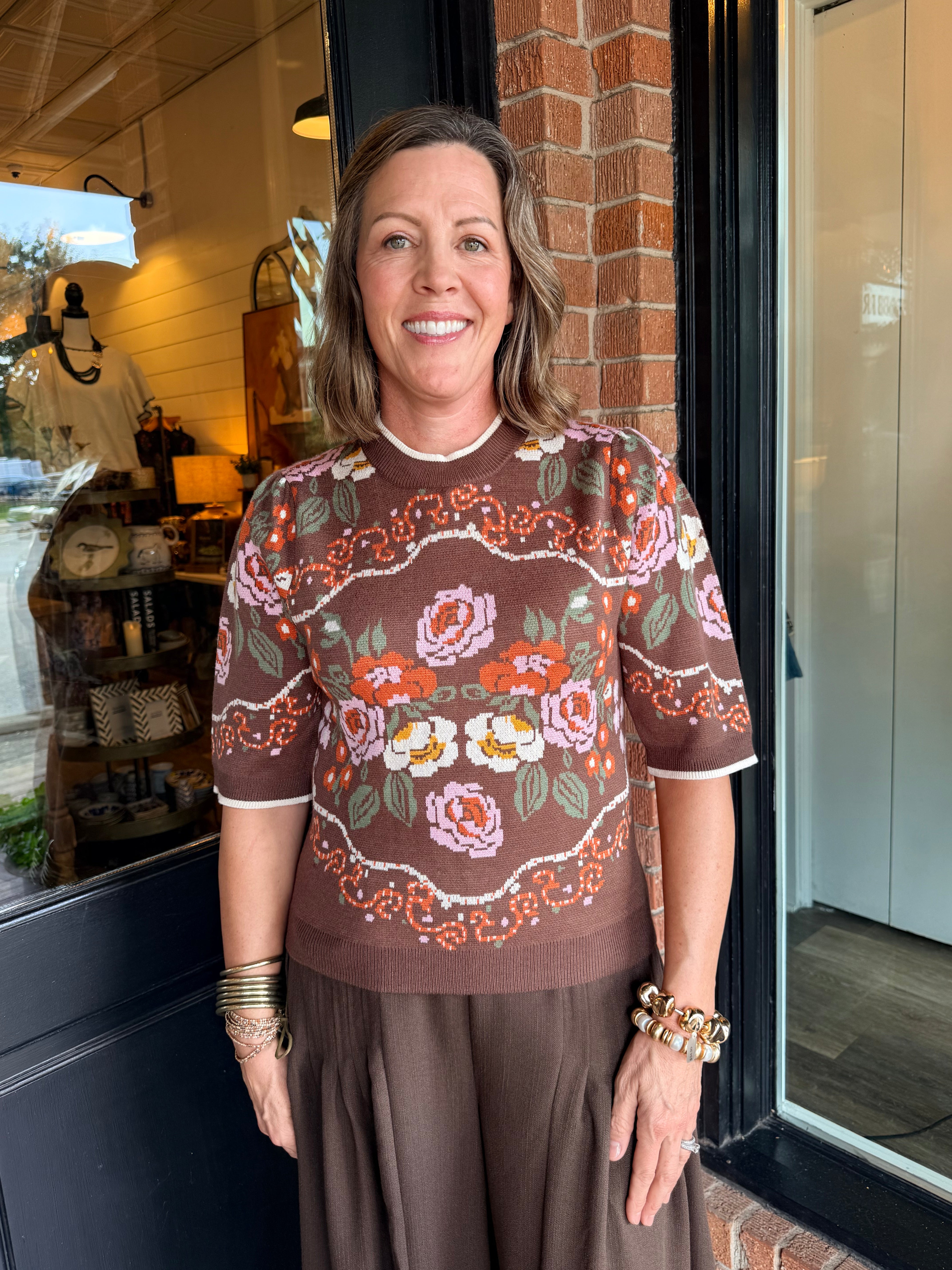 Cameron Floral Knit Top