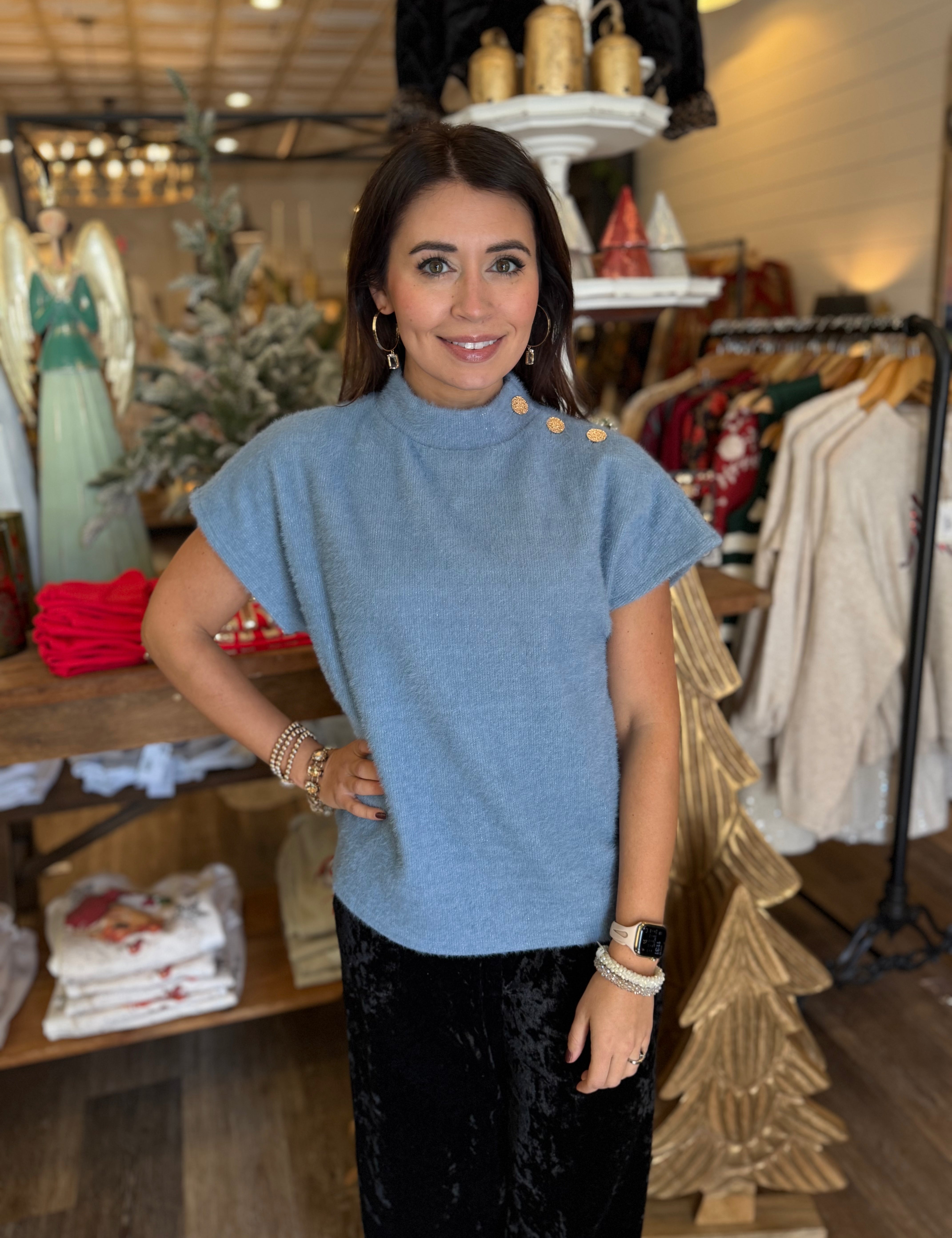 Eileen Mock Neck Knit Top