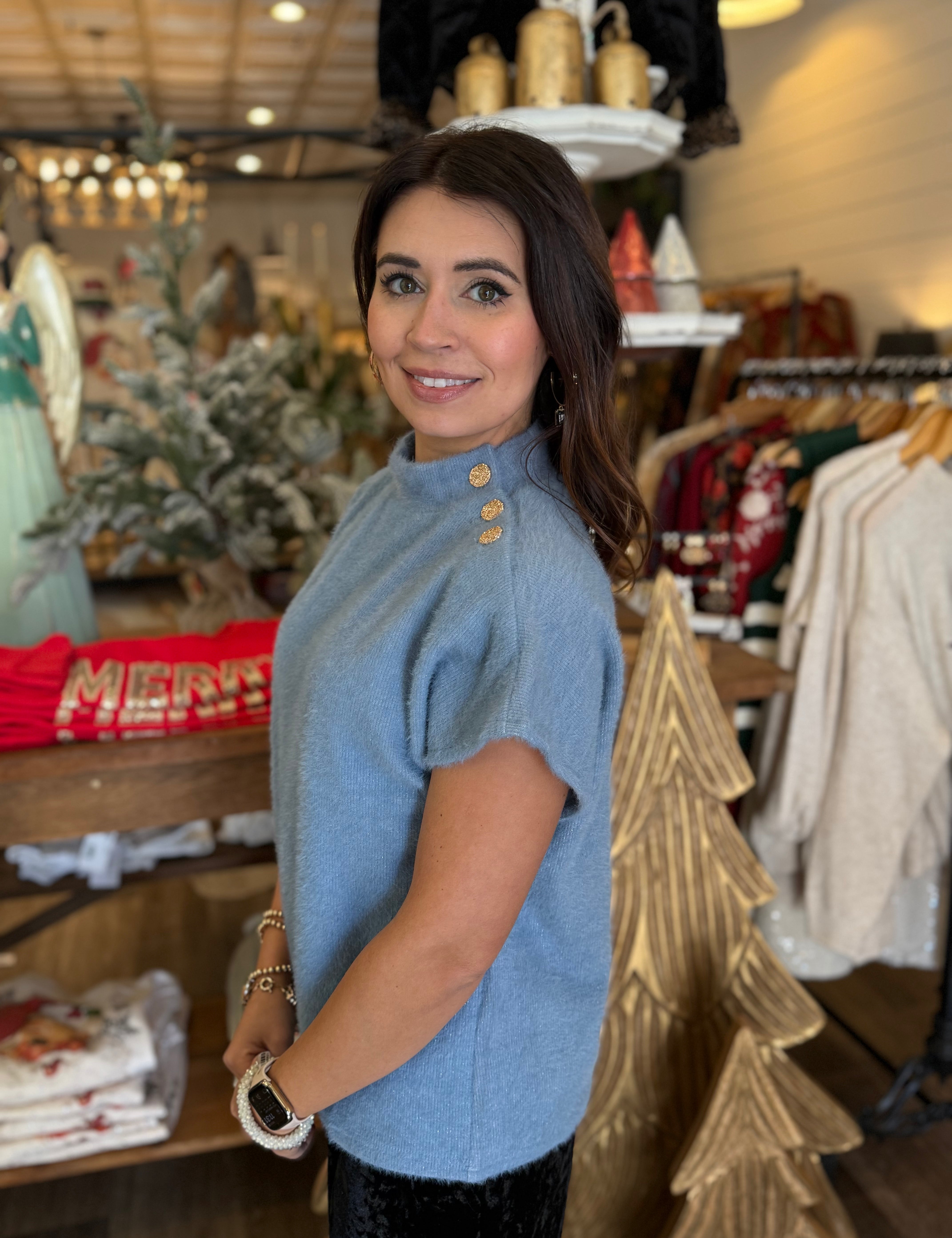 Eileen Mock Neck Knit Top