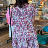 Camila Peach Tiered Dress