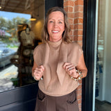 Serena Scarf Tie Mock Neck Top