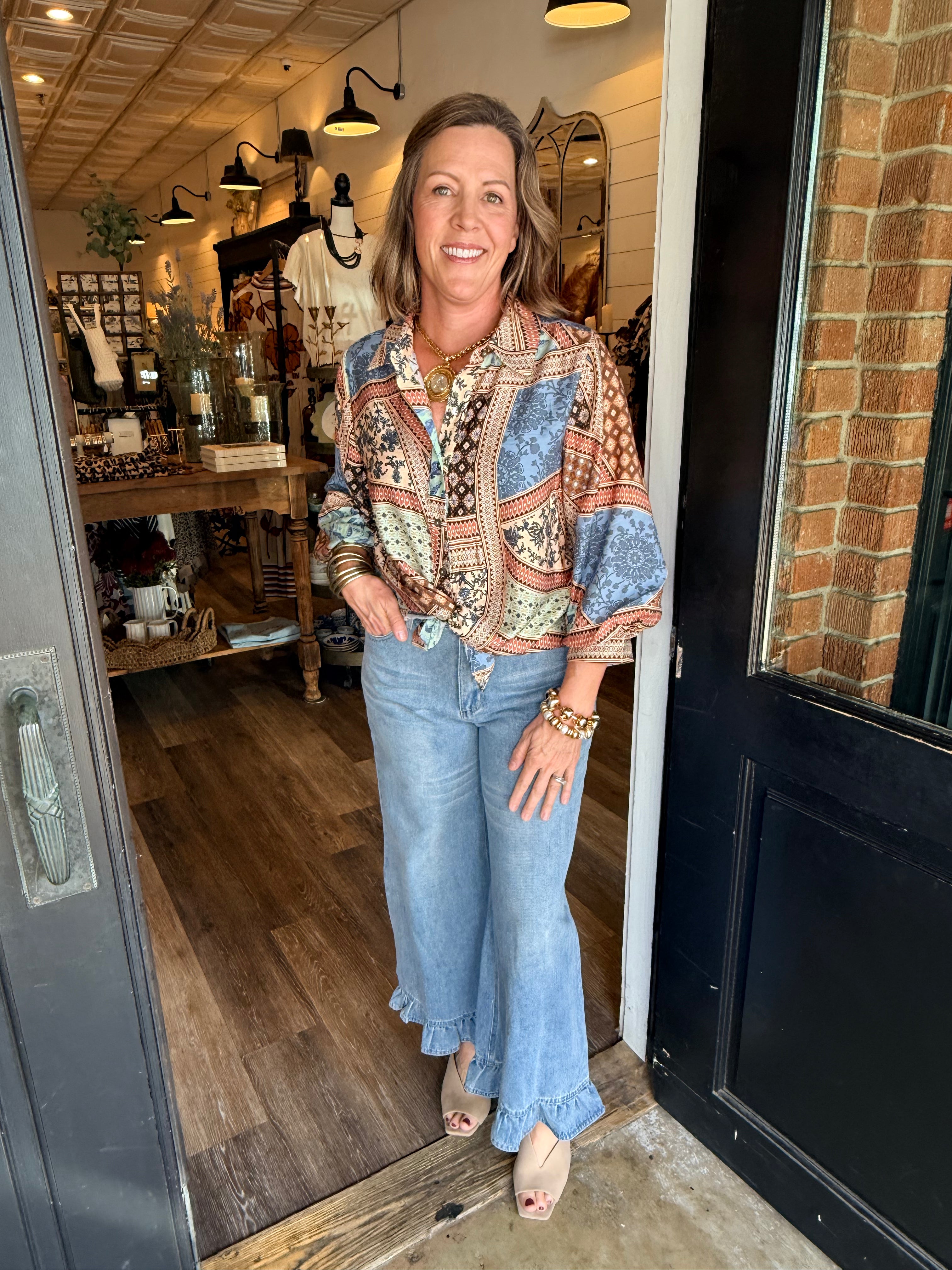 Daphne Ruffle Hem Jeans