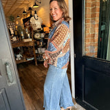 Lizzy Patchwork Button Down Top