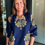 Debra Floral Textured Blouse