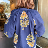 Debra Floral Textured Blouse