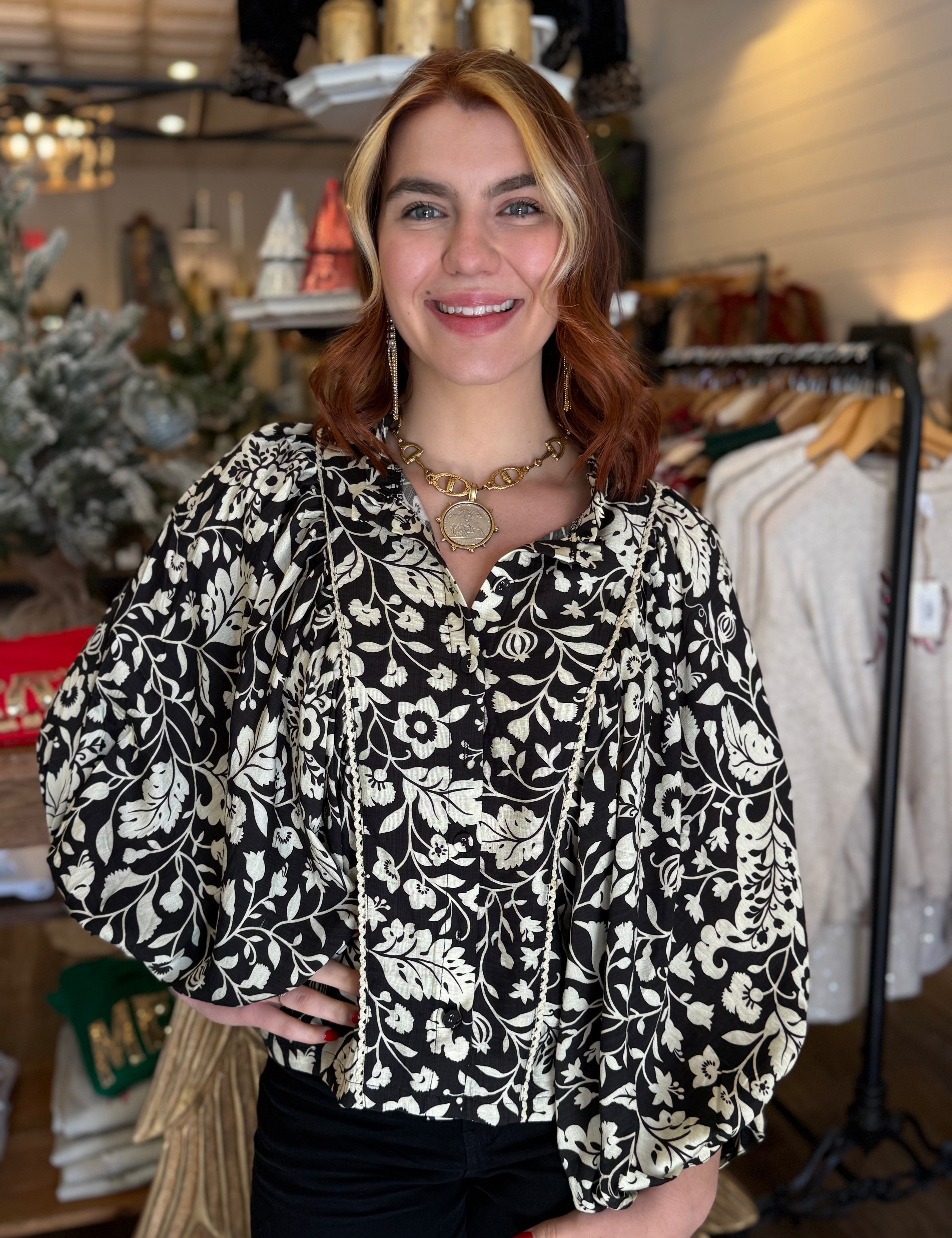 Adriana Floral Print Top