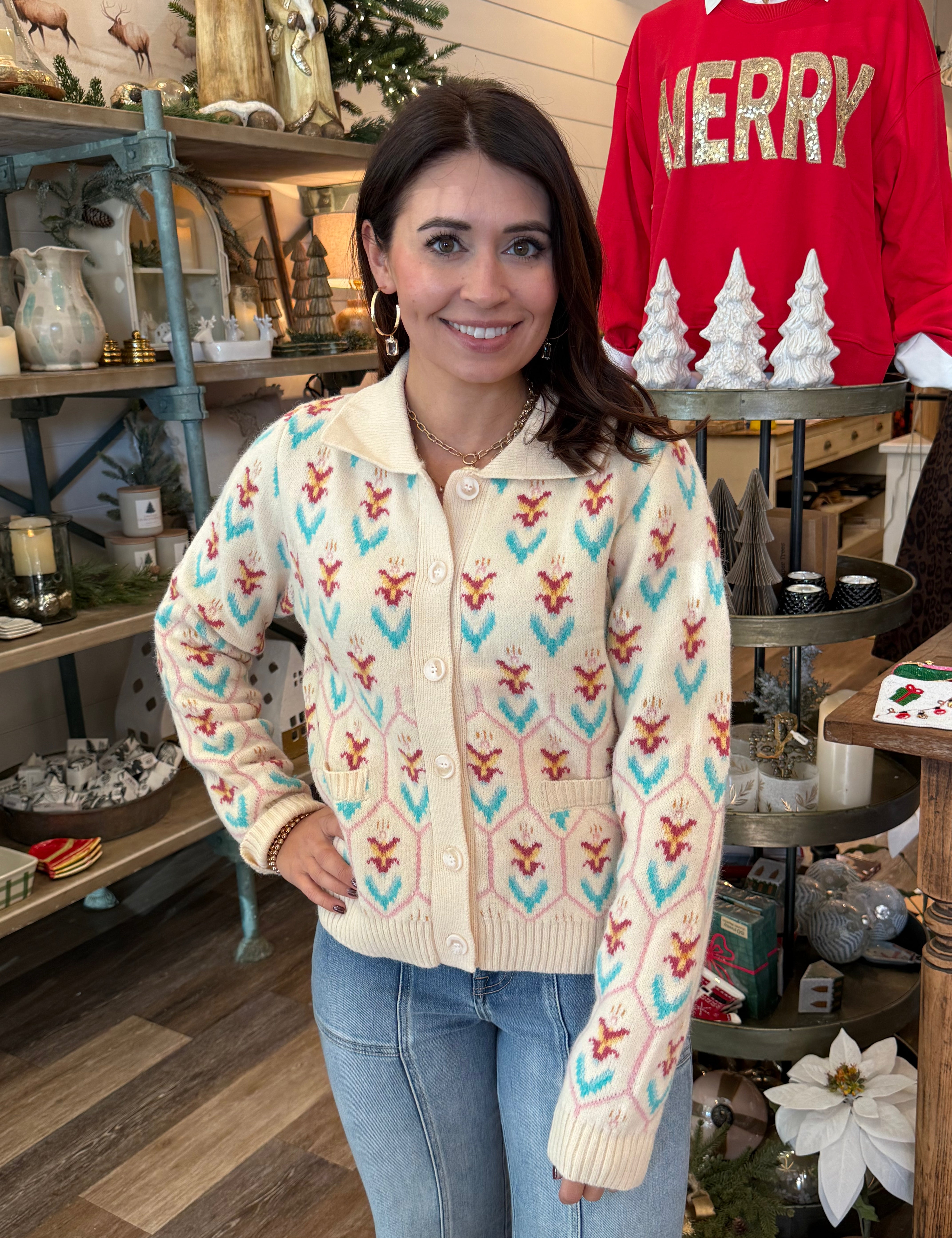 Jordyn Floral Knit Cardigan