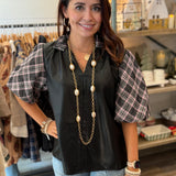 Madilyn Mixed Media Top