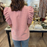 Sydney Stripe Pleated Top