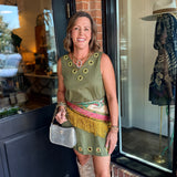 Susan Grommet Detail Mini Dress