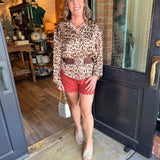 Fran Leopard Woven Top
