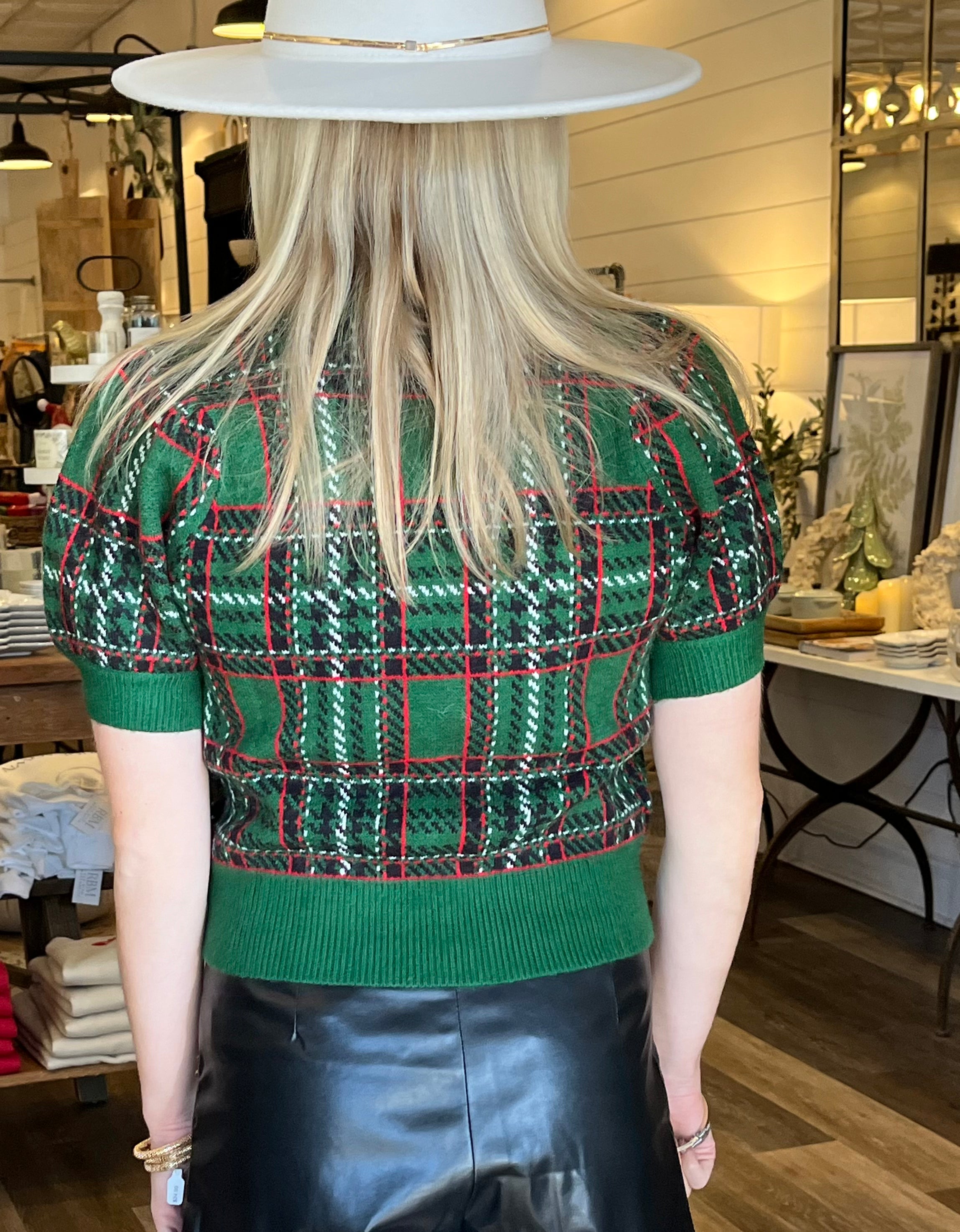 Pine Plaid Sweater