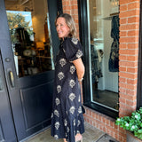 Gwen Botanical Embroidered Midi Dress